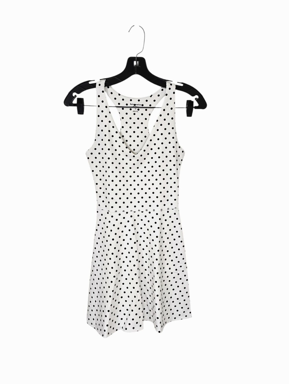 Reformation Ecomove Bella Skater Dress White Polkadot Women's XS Lined Tennis